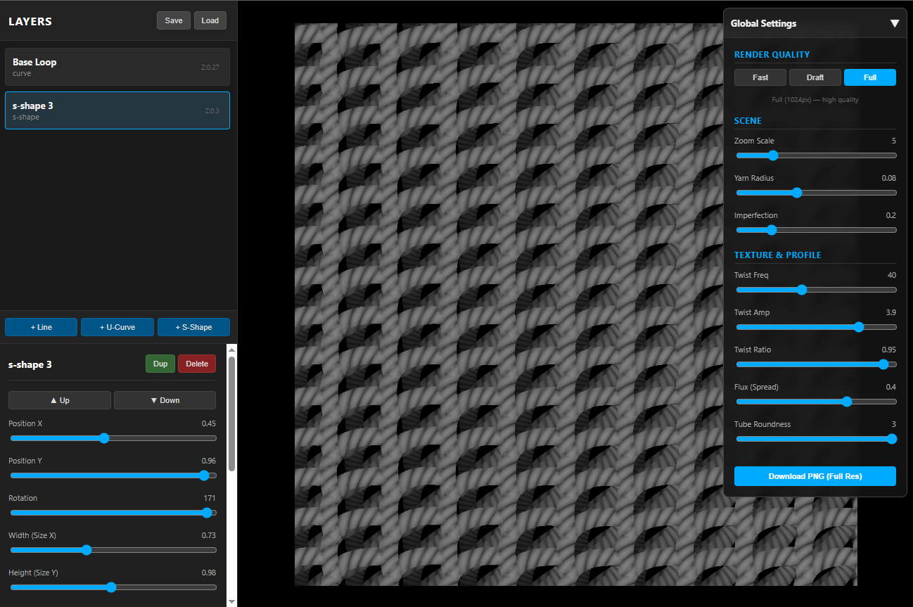 Screenshot of Stitch pattern Tool